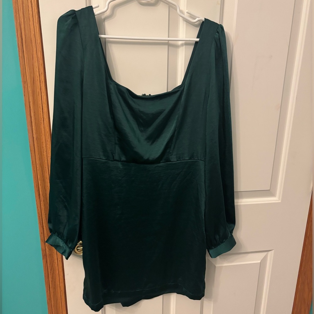 Lulu's Satin Holiday Dress